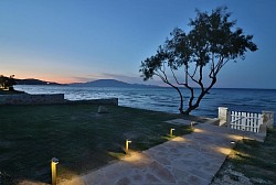 Beach path at night